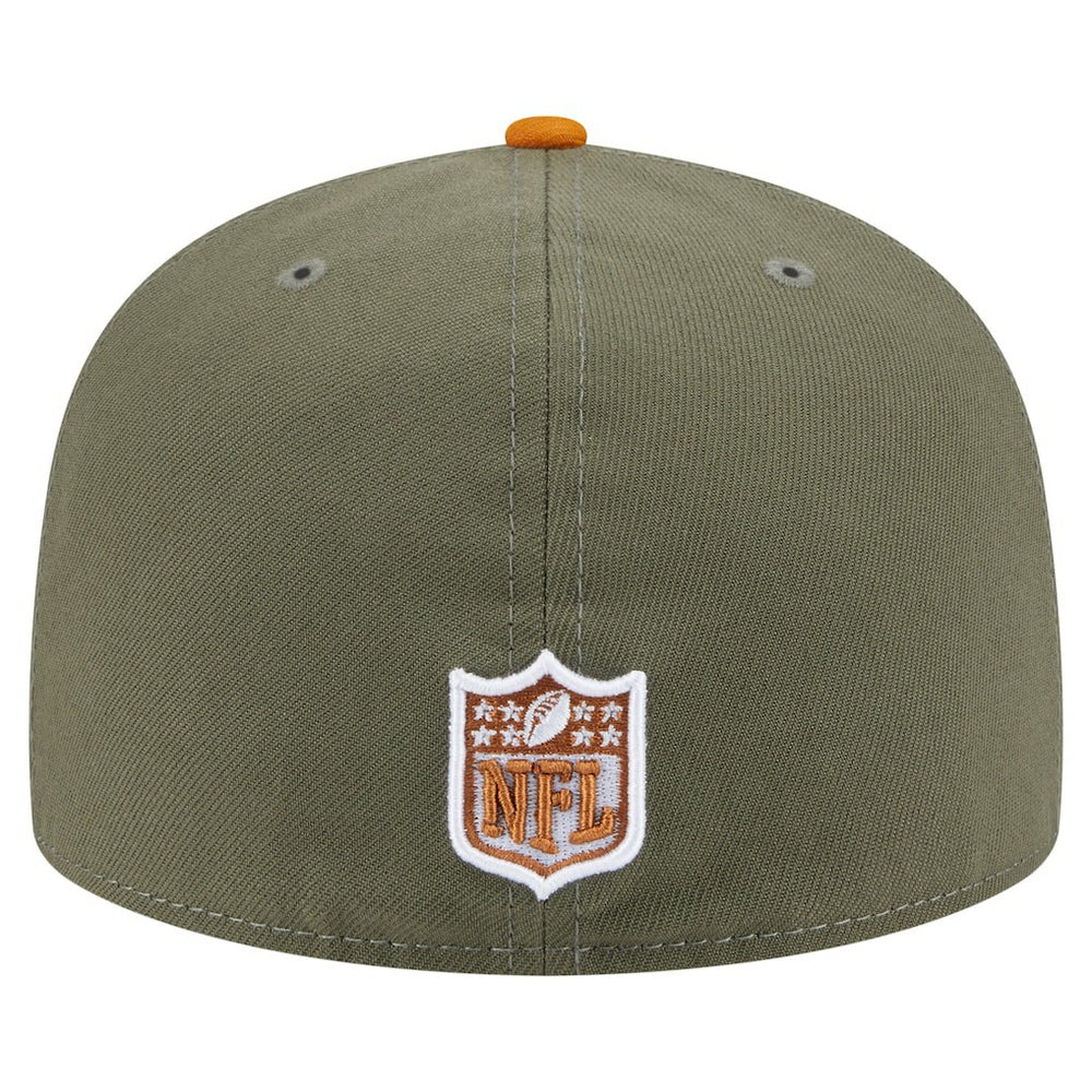 Detroit Lions New Era Color Pack A-Frame 59FIFTY Fitted Hat - Olive/Brown outlet