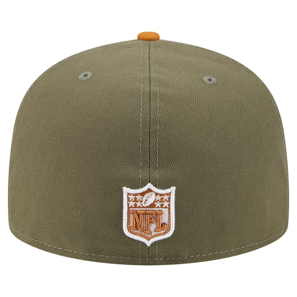 Minnesota Vikings New Era Color Pack A-Frame 59FIFTY Fitted Hat - Olive/Brown for sale