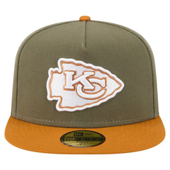Kansas City Chiefs New Era Color Pack A-Frame 59FIFTY Fitted Hat - Olive/Brown outlet