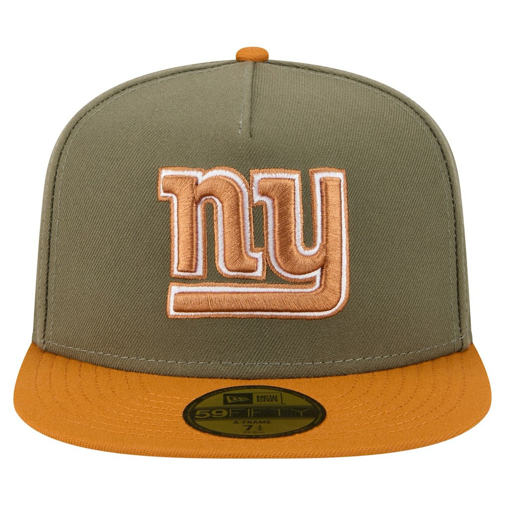 New York Giants New Era Color Pack A-Frame 59FIFTY Fitted Hat - Olive/Brown discount
