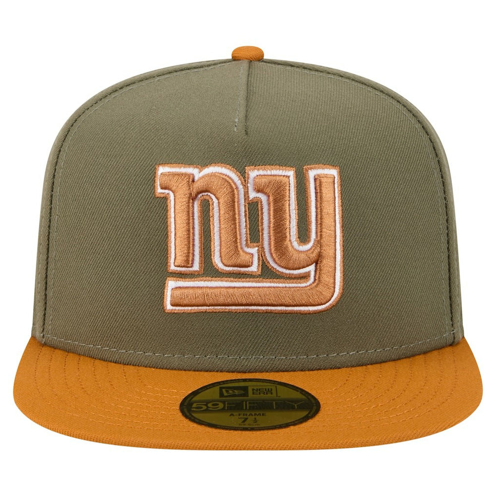 New York Giants New Era Color Pack A-Frame 59FIFTY Fitted Hat - Olive/Brown discount