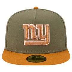 New York Giants New Era Color Pack A-Frame 59FIFTY Fitted Hat - Olive/Brown discount
