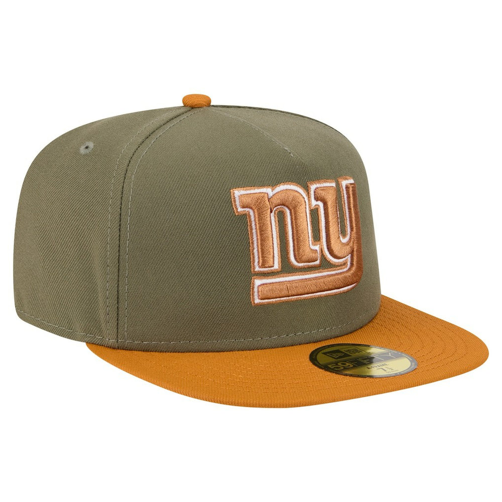 New York Giants New Era Color Pack A-Frame 59FIFTY Fitted Hat - Olive/Brown discount