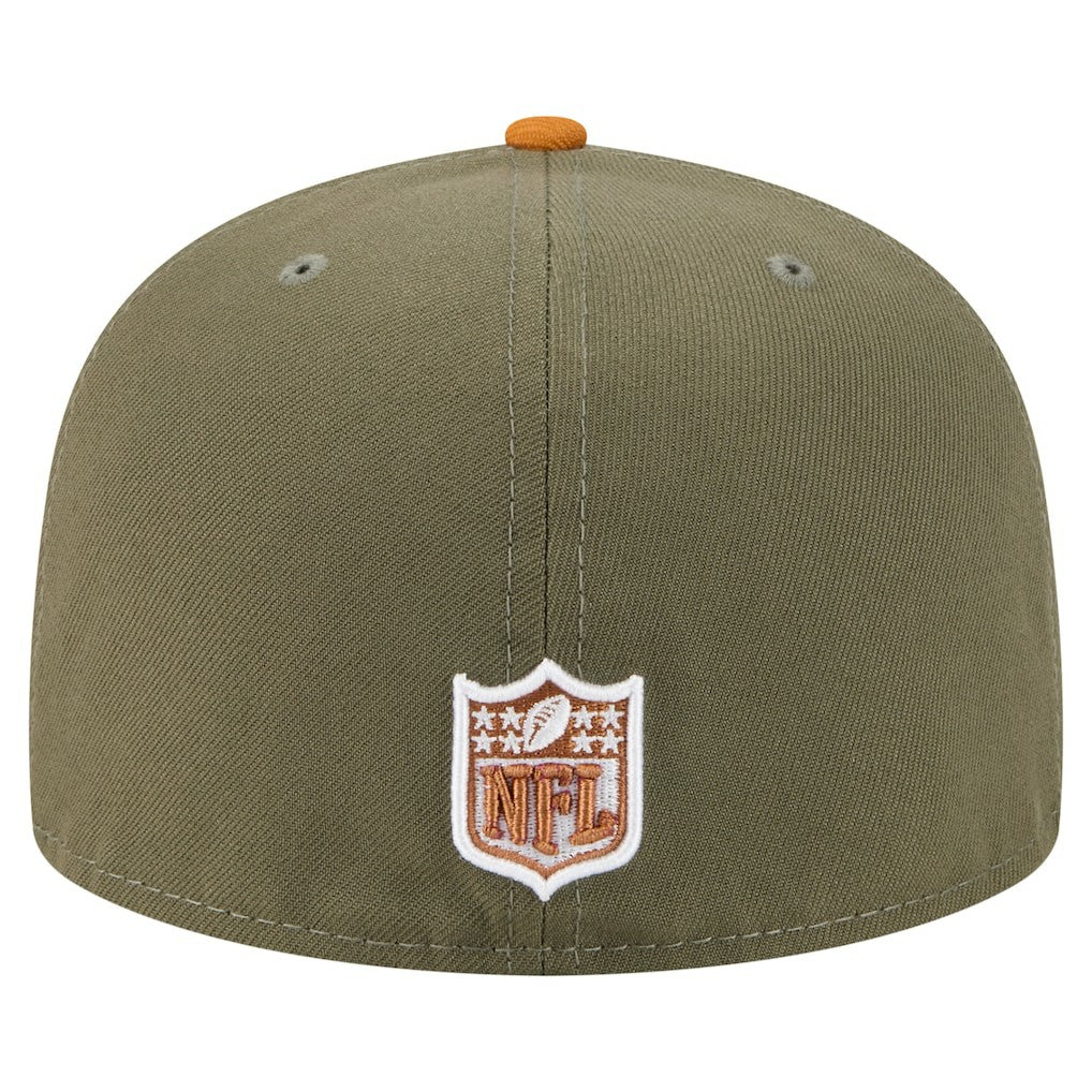 New York Giants New Era Color Pack A-Frame 59FIFTY Fitted Hat - Olive/Brown discount