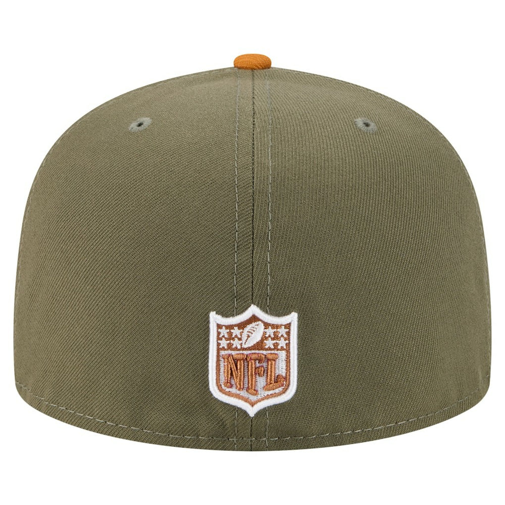 Pittsburgh Steelers New Era Color Pack A-Frame 59FIFTY Fitted Hat - Olive/Brown discount