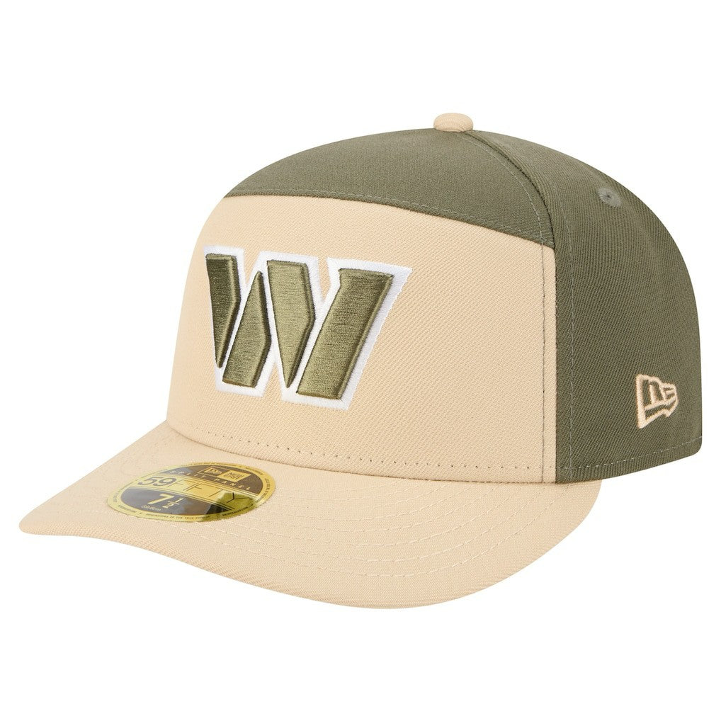 Washington Commanders New Era Two-Tone Color Pack Split Panel 59FIFTY Fitted Hat - Light Beige/Olive sale