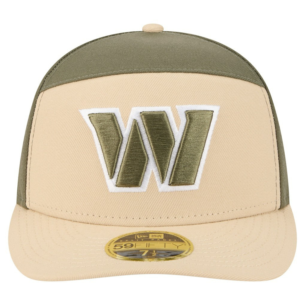 Washington Commanders New Era Two-Tone Color Pack Split Panel 59FIFTY Fitted Hat - Light Beige/Olive sale