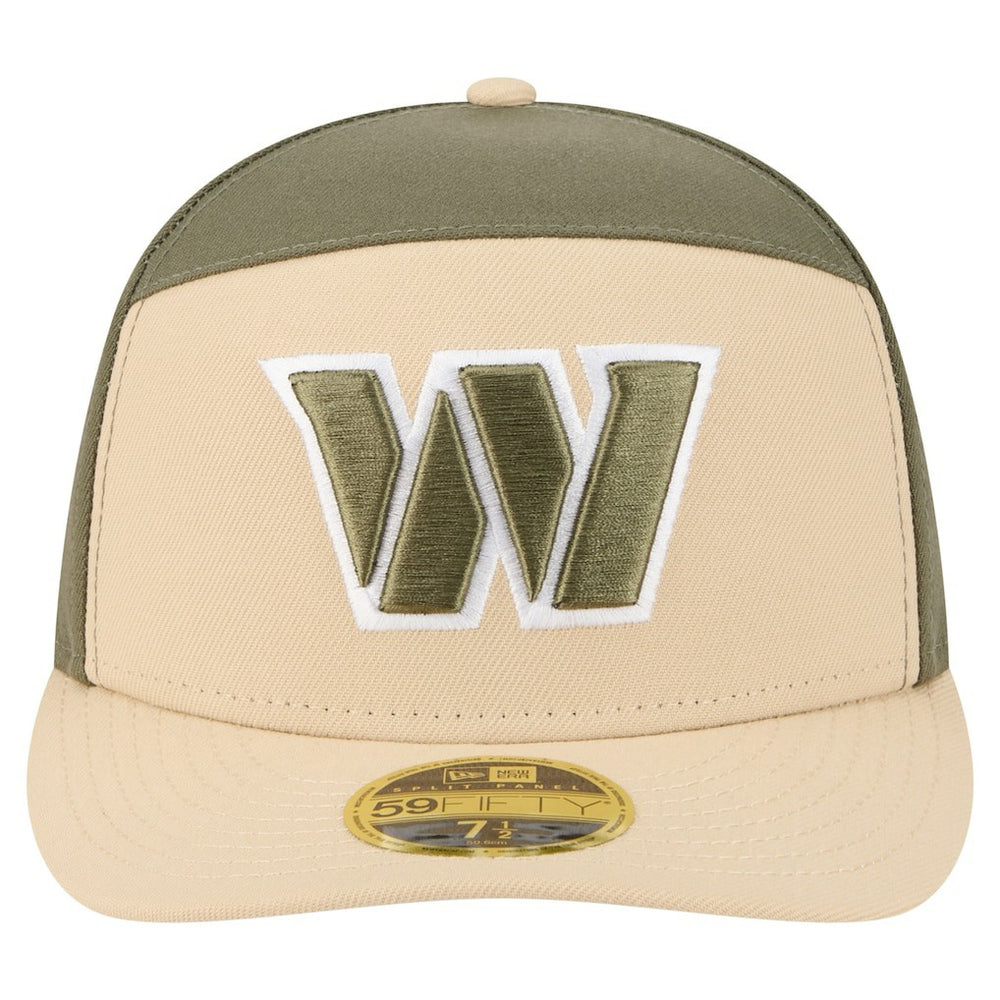 Washington Commanders New Era Two-Tone Color Pack Split Panel 59FIFTY Fitted Hat - Light Beige/Olive sale