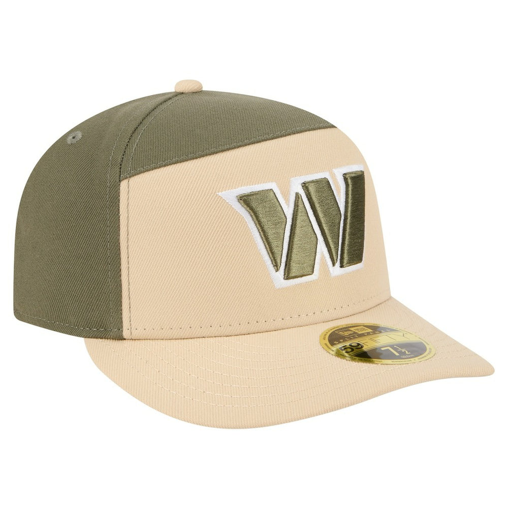 Washington Commanders New Era Two-Tone Color Pack Split Panel 59FIFTY Fitted Hat - Light Beige/Olive sale