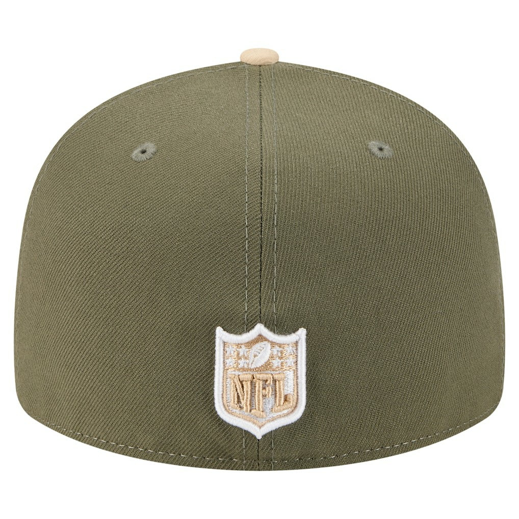 Washington Commanders New Era Two-Tone Color Pack Split Panel 59FIFTY Fitted Hat - Light Beige/Olive sale