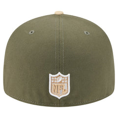 Las Vegas Raiders New Era Two-Tone Color Pack Split Panel 59FIFTY Fitted Hat - Light Beige/Olive cheap