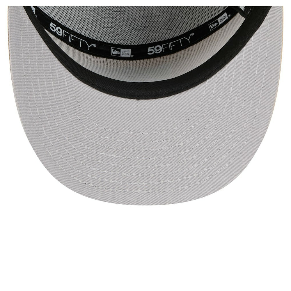 Las Vegas Raiders New Era Two-Tone Color Pack Split Panel 59FIFTY Fitted Hat - Light Beige/Olive cheap