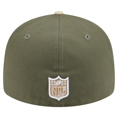 Miami Dolphins New Era Two-Tone Color Pack Split Panel 59FIFTY Fitted Hat - Light Beige/Olive discount