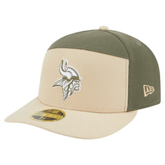 Minnesota Vikings New Era Two-Tone Color Pack Split Panel 59FIFTY Fitted Hat - Light Beige/Olive discount