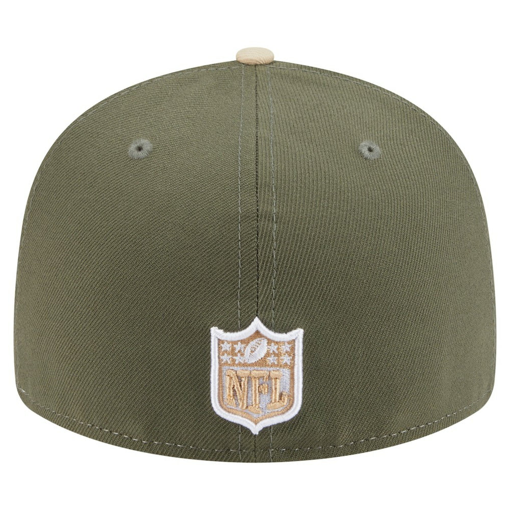 Minnesota Vikings New Era Two-Tone Color Pack Split Panel 59FIFTY Fitted Hat - Light Beige/Olive discount