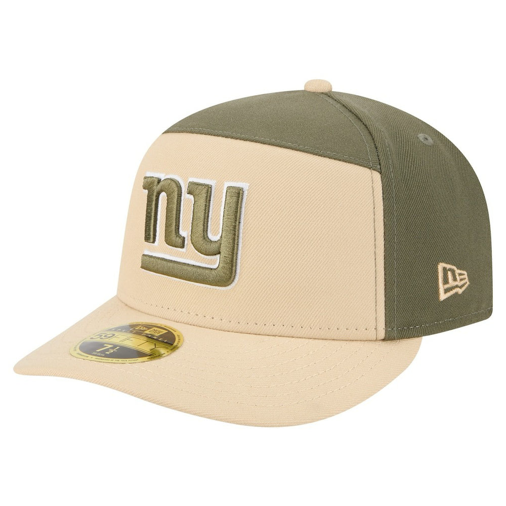 New York Giants New Era Two-Tone Color Pack Split Panel 59FIFTY Fitted Hat - Light Beige/Olive online