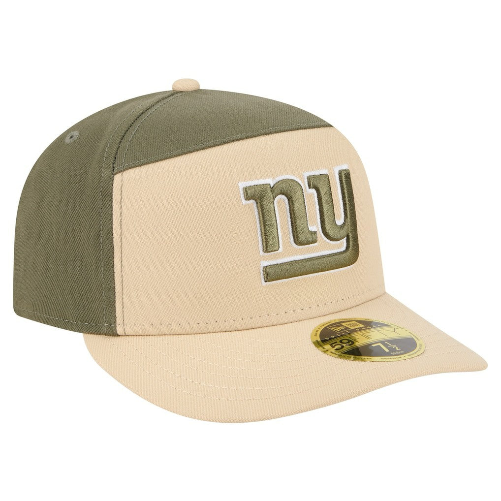 New York Giants New Era Two-Tone Color Pack Split Panel 59FIFTY Fitted Hat - Light Beige/Olive online