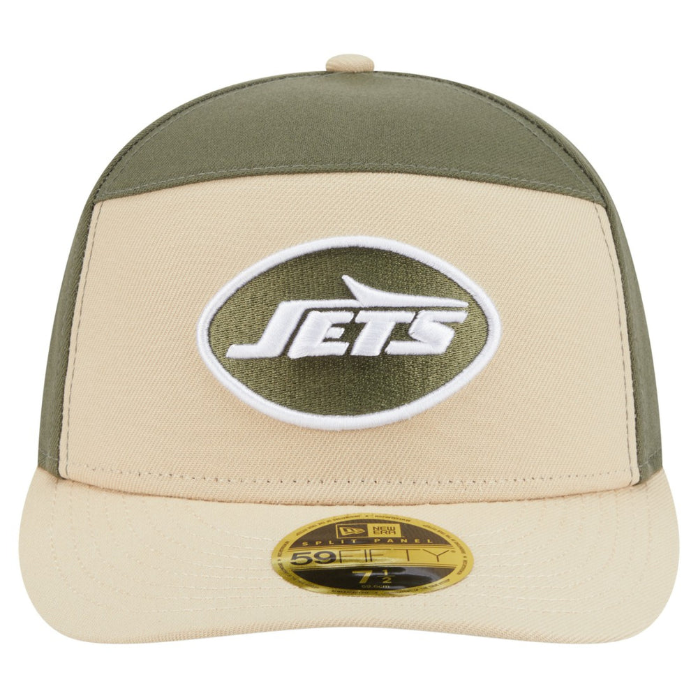 New York Jets New Era Two-Tone Color Pack Split Panel 59FIFTY Fitted Hat - Light Beige/Olive outlet