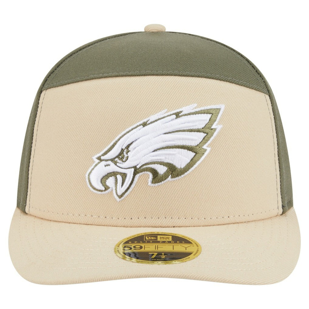 Philadelphia Eagles New Era Two-Tone Color Pack Split Panel 59FIFTY Fitted Hat - Light Beige/Olive outlet