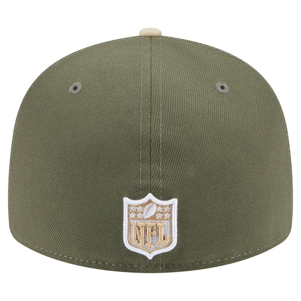 Detroit Lions New Era Two-Tone Color Pack Split Panel 59FIFTY Fitted Hat - Light Beige/Olive for sale