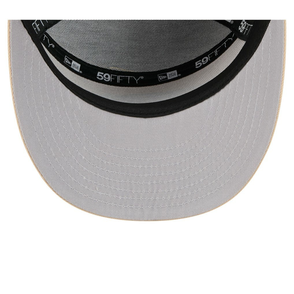 Baltimore Ravens New Era Color Pack Split Panel 59FIFTY Fitted Hat - Light Beige/Olive for sale