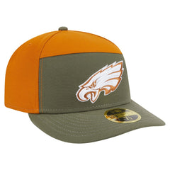 Philadelphia Eagles New Era Two-Tone Color Pack Split Panel 59FIFTY Fitted Hat - Olive/Brown sale