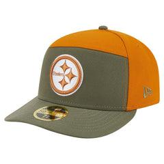 Pittsburgh Steelers New Era Two-Tone Color Pack Split Panel 59FIFTY Fitted Hat - Olive/Brown sale