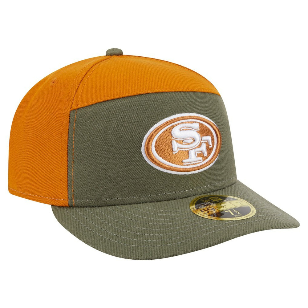 San Francisco 49ers New Era Two-Tone Color Pack Split Panel 59FIFTY Fitted Hat - Olive/Brown outlet
