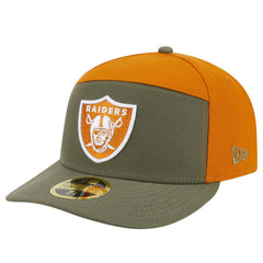 Las Vegas Raiders New Era Two-Tone Color Pack Split Panel 59FIFTY Fitted Hat - Olive/Brown cheap