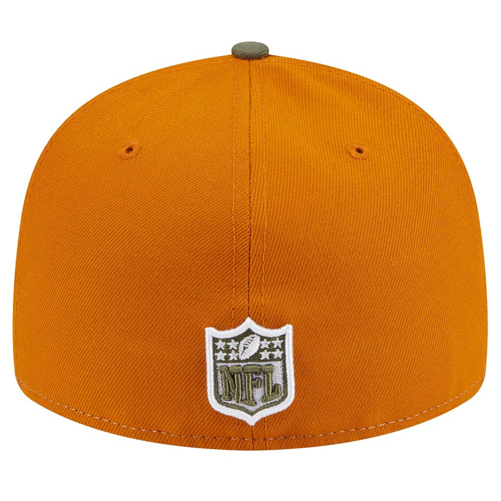 Las Vegas Raiders New Era Two-Tone Color Pack Split Panel 59FIFTY Fitted Hat - Olive/Brown cheap