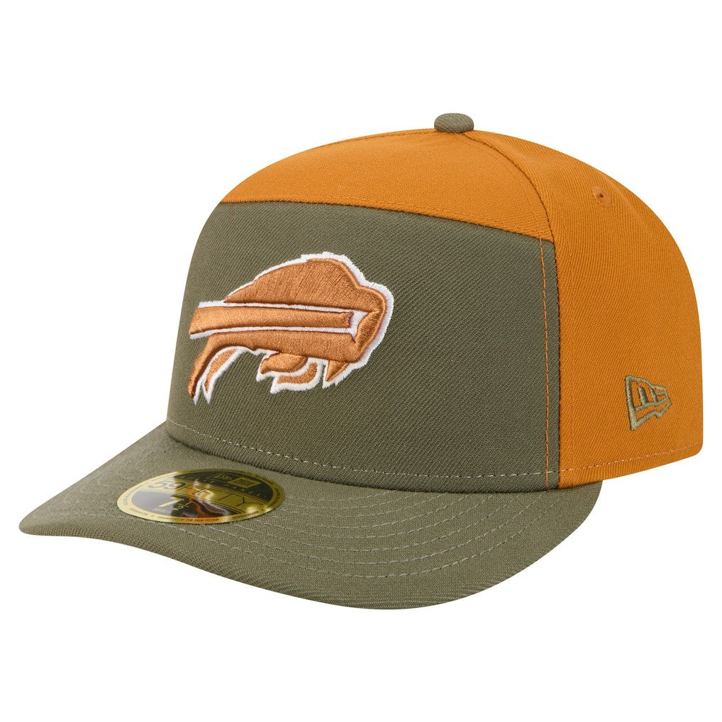 Buffalo Bills New Era Two-Tone Color Pack Split Panel 59FIFTY Fitted Hat - Olive/Brown for sale