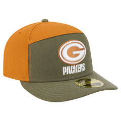 Green Bay Packers New Era Two-Tone Color Pack Split Panel 59FIFTY Fitted Hat - Olive/Brown outlet