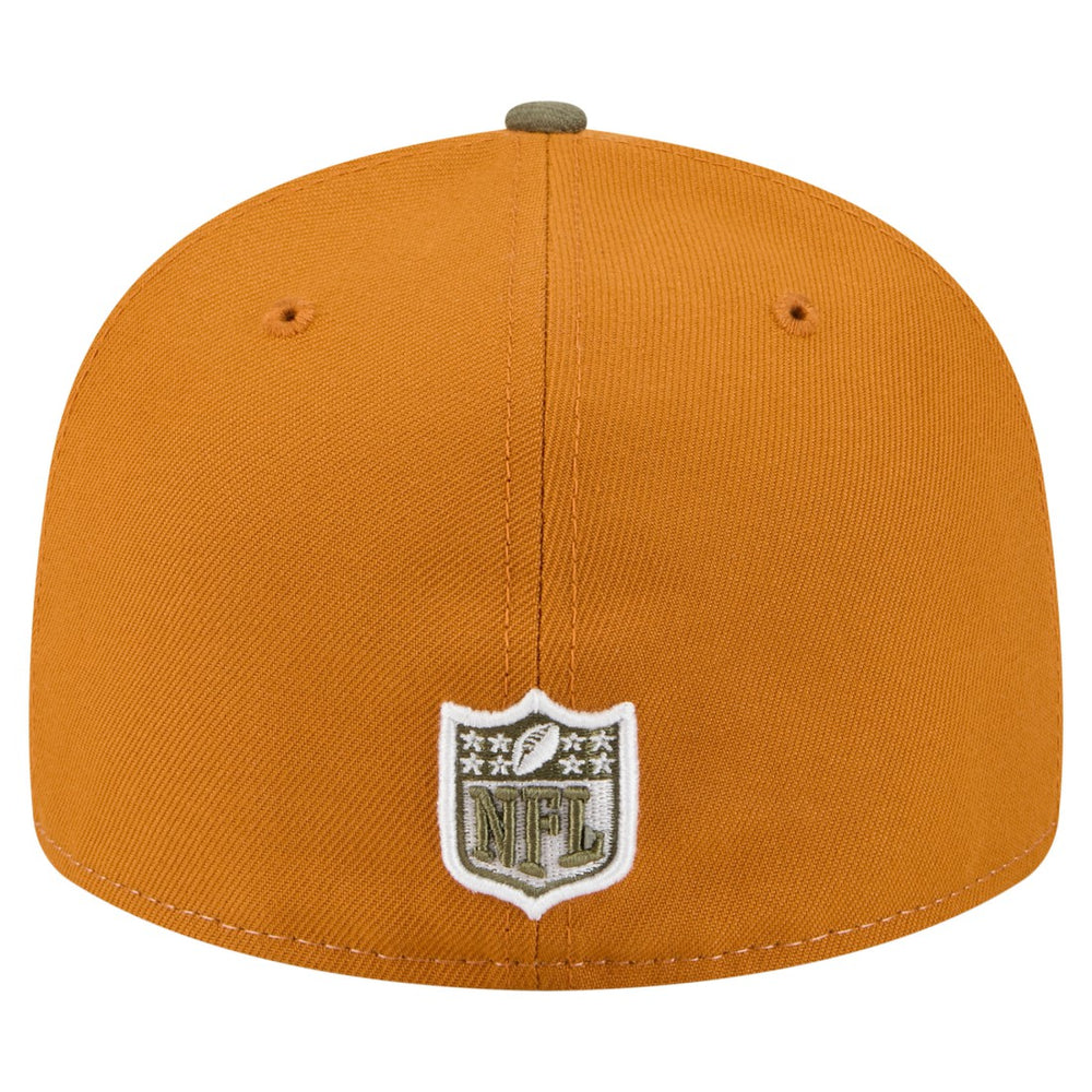 Green Bay Packers New Era Two-Tone Color Pack Split Panel 59FIFTY Fitted Hat - Olive/Brown outlet