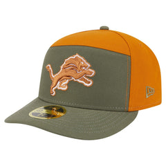 Detroit Lions New Era Two-Tone Color Pack Split Panel 59FIFTY Fitted Hat - Olive/Brown cheap