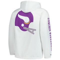 Minnesota Vikings Vintage Logo Coaches Full-Snap Hoodie Jacket - White discount