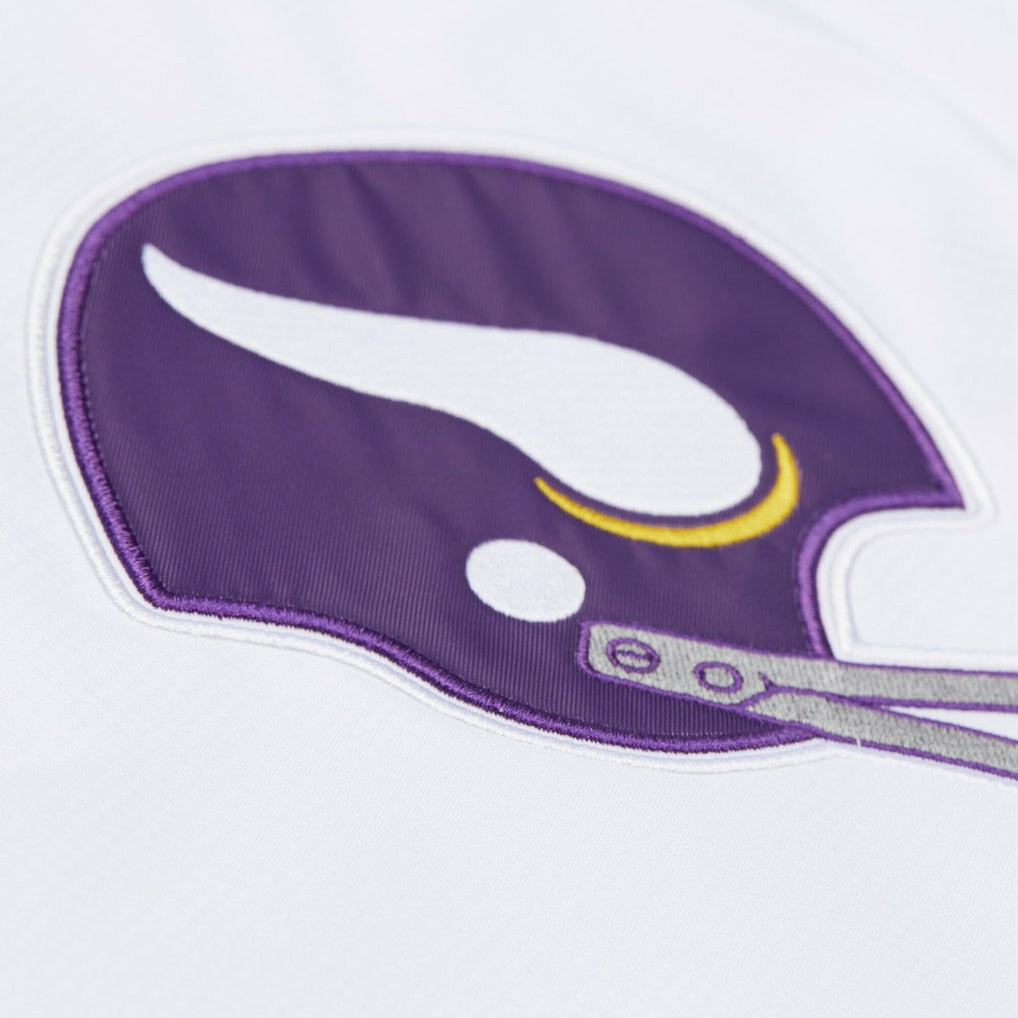 Minnesota Vikings Vintage Logo Coaches Full-Snap Hoodie Jacket - White discount