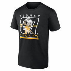 Sidney Crosby Pittsburgh Penguins Fanatics Authentic Stack Name & Number T-Shirt Black