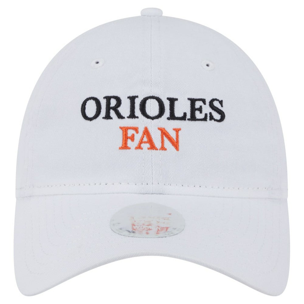 Baltimore Orioles Women's Team Fan 9TWENTY Adjustable Hat - White | New Era