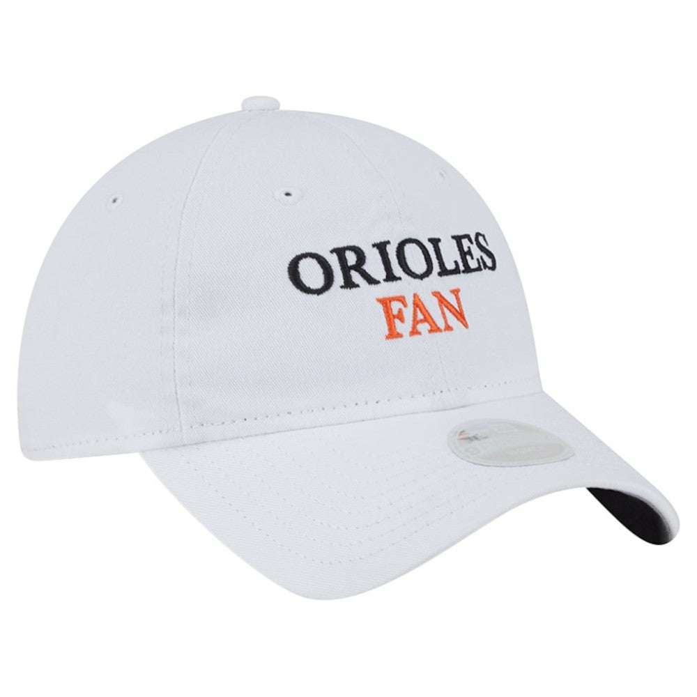 Baltimore Orioles Women's Team Fan 9TWENTY Adjustable Hat - White | New Era