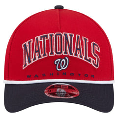 Washington Nationals Arch 9FORTY A-Frame M-Crown Adjustable Hat - Red/Navy | New Era