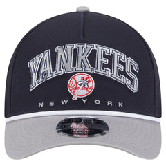 New York Yankees Arch 9FORTY A-Frame M-Crown Adjustable Hat - Navy/Gray | New Era