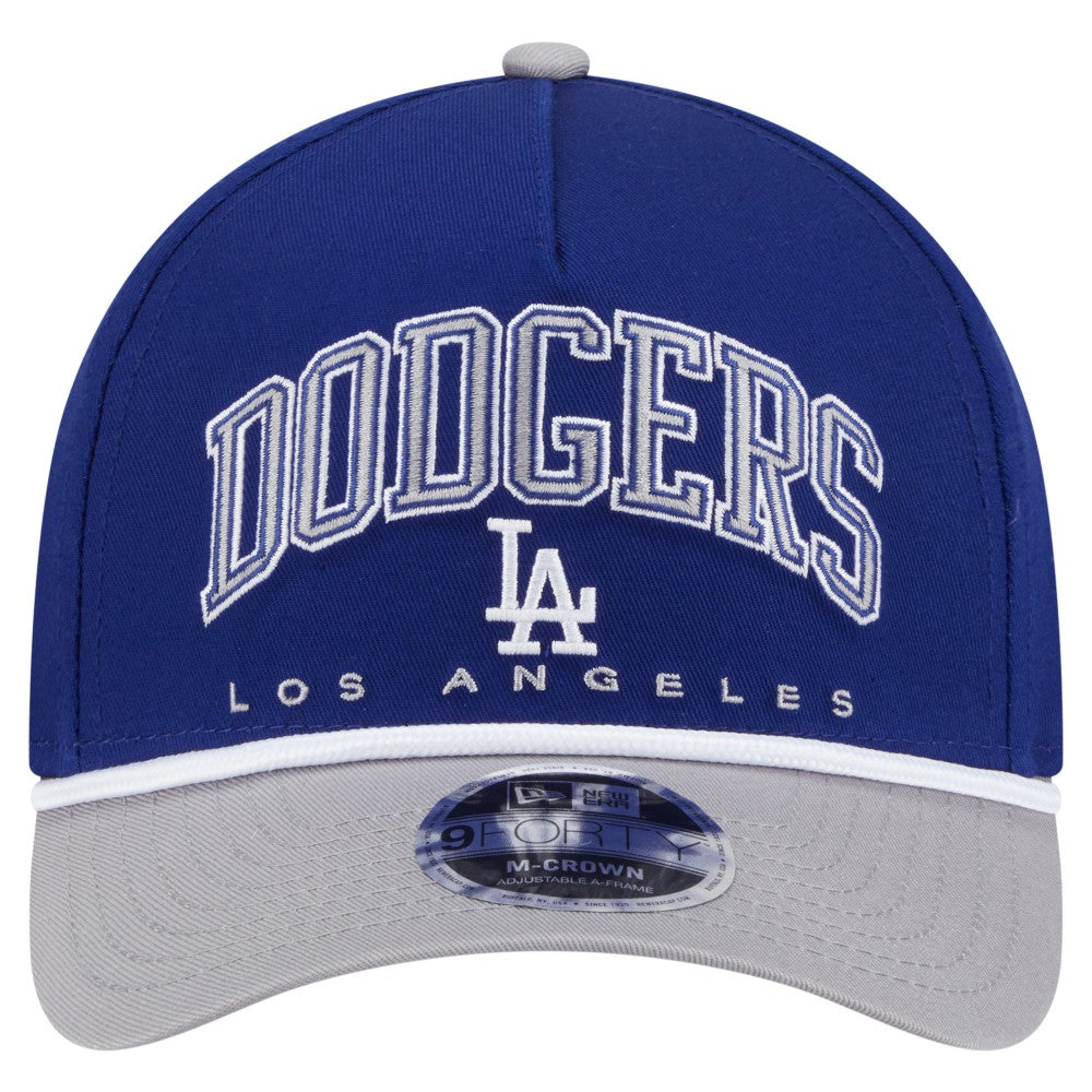 Los Angeles Dodgers Arch 9FORTY A-Frame M-Crown Adjustable Hat - Royal/Gray | New Era