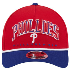Philadelphia Phillies Arch 9FORTY A-Frame M-Crown Adjustable Hat - Red/Royal | New Era