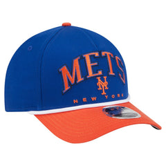 New York Mets Arch 9FORTY A-Frame M-Crown Adjustable Hat - Royal/Orange | New Era