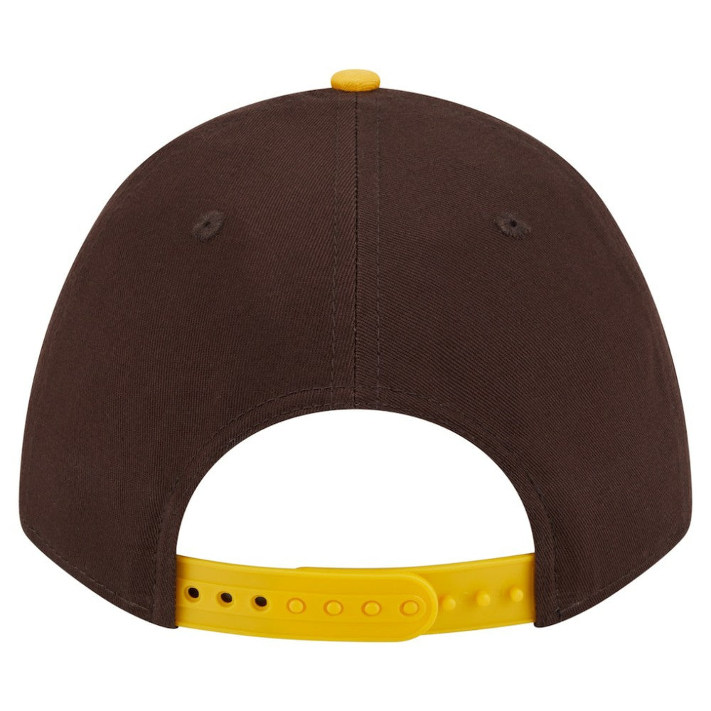 San Diego Padres Arch 9FORTY A-Frame M-Crown Adjustable Hat - Brown/Gold | New Era
