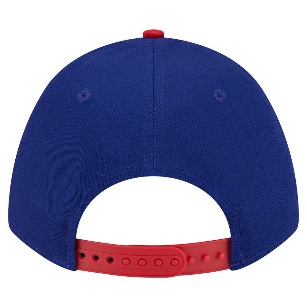 Texas Rangers Arch 9FORTY A-Frame M-Crown Adjustable Hat - Royal/Red | New Era