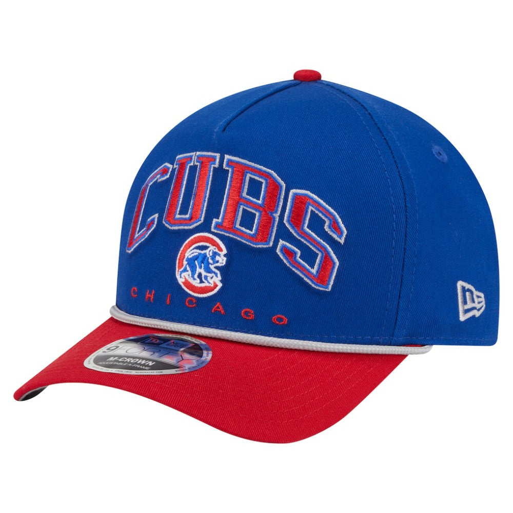 Chicago Cubs Arch 9FORTY A-Frame M-Crown Adjustable Hat - Royal/Red | New Era