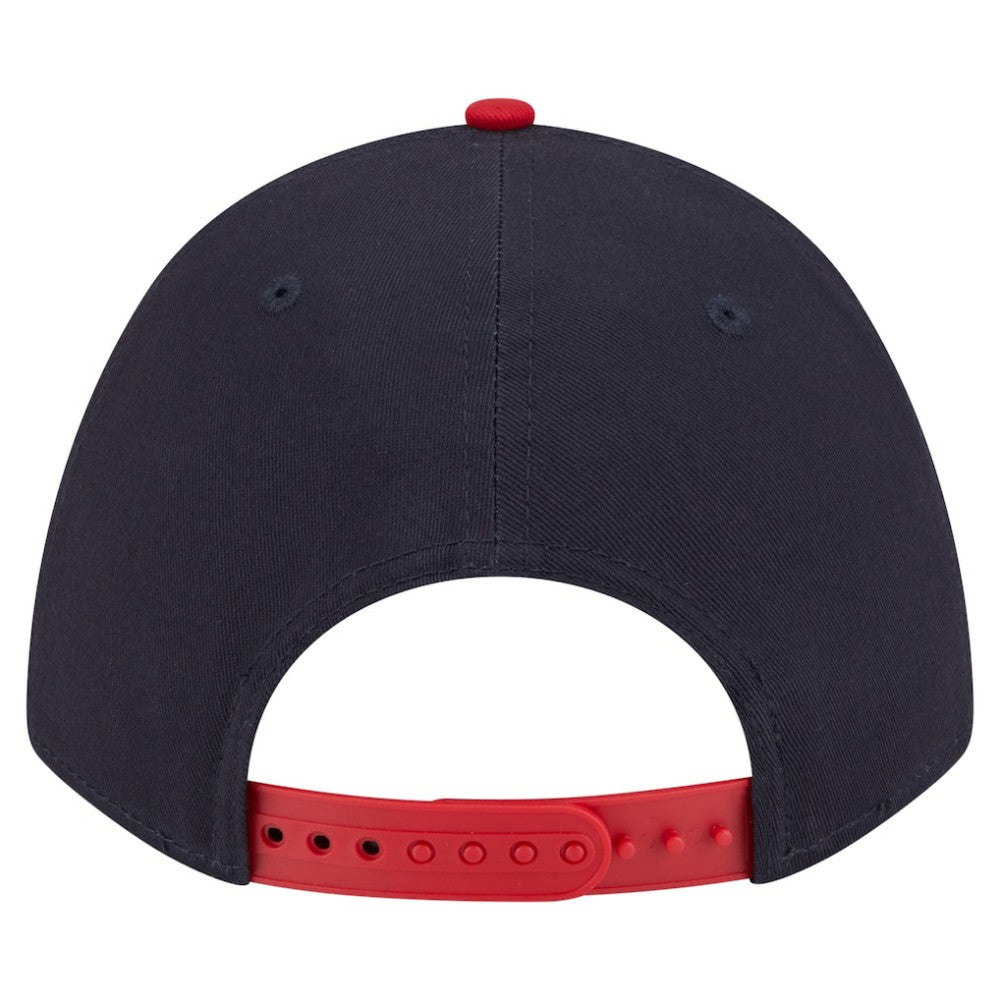 Atlanta Braves Arch 9FORTY A-Frame M-Crown Adjustable Hat - Navy/Red | New Era