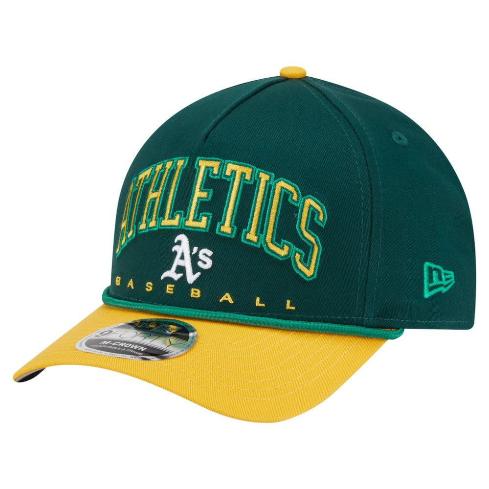 Athletics Arch 9FORTY A-Frame M-Crown Adjustable Hat - Green/Gold | New Era