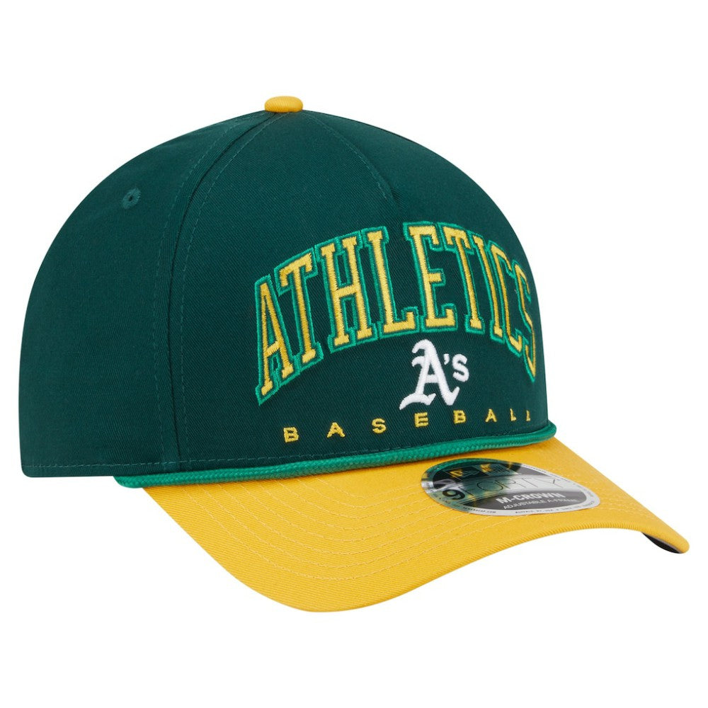Athletics Arch 9FORTY A-Frame M-Crown Adjustable Hat - Green/Gold | New Era